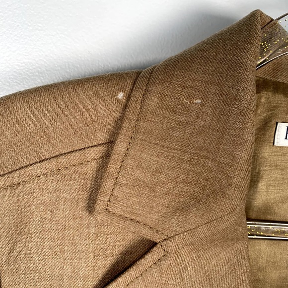 Pendleton Women's Virgin 100% Wool Collar Camel/Tan Color Blazer 12 - Picture 3 of 8